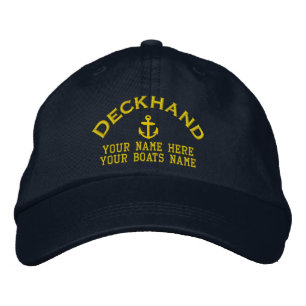 Deckhand  sailing boat crew embroidered hat