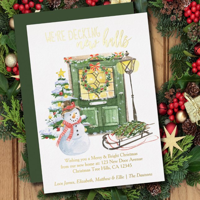 Decking New Halls Christmas Front Door Moving Foil Holiday Card (Creator Uploaded)