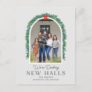 Decking New Halls Moving Announcement Postcard