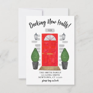 Decking New Halls Red Door Festive Moving Announcement