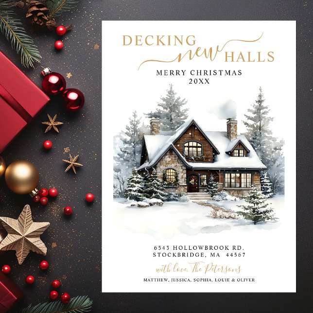 Decking New Halls Rustic New Home Christmas Moving Announcement (Creator Uploaded)