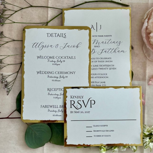 Deckle Edge Details Foil Enclosure Card (Creator Uploaded)