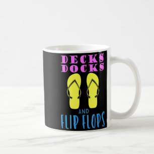 Decks docks and flip-flops summer design coffee mug
