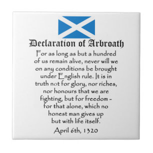 Declaration of Arbroath Scottish Independence Tile