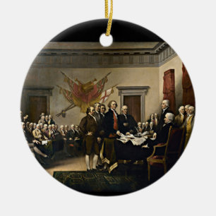 Declaration of Independence 1776 Ceramic Tree Decoration