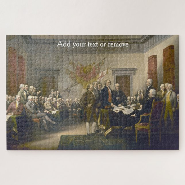 "Declaration of Independence" 1776, John Trumbull, Jigsaw Puzzle (Horizontal)
