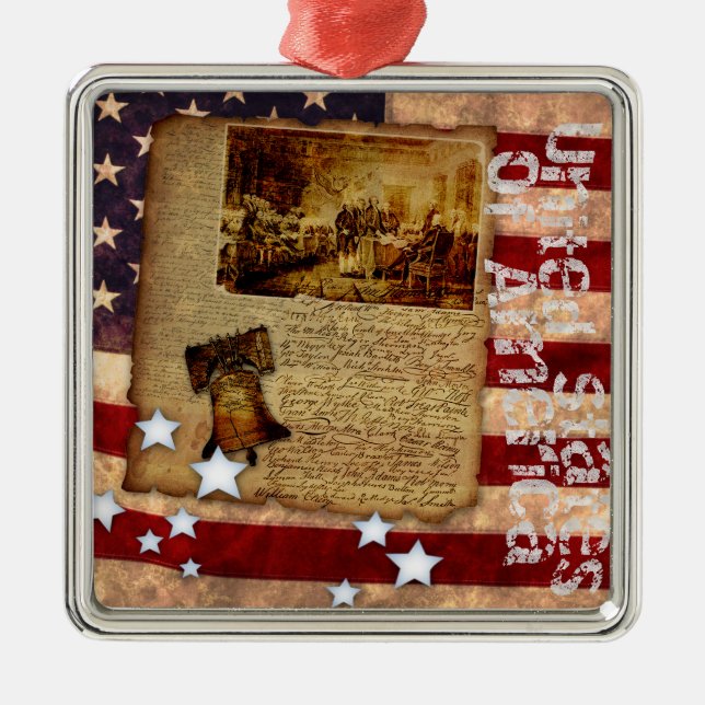 Declaration of Independence 1776 Metal Ornament (Front)