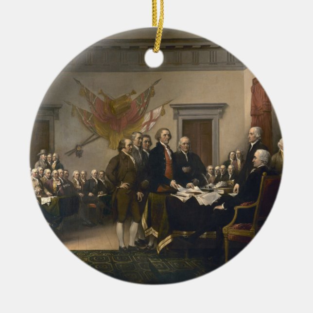 Declaration of Independence - 1819 Ceramic Tree Decoration (Front)
