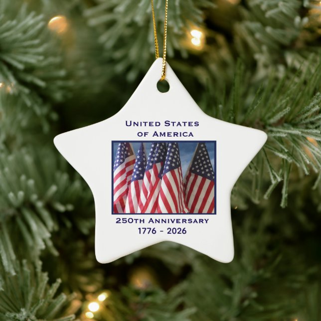 Declaration of Independence 250th Anniversary USA  Ceramic Ornament (Tree)