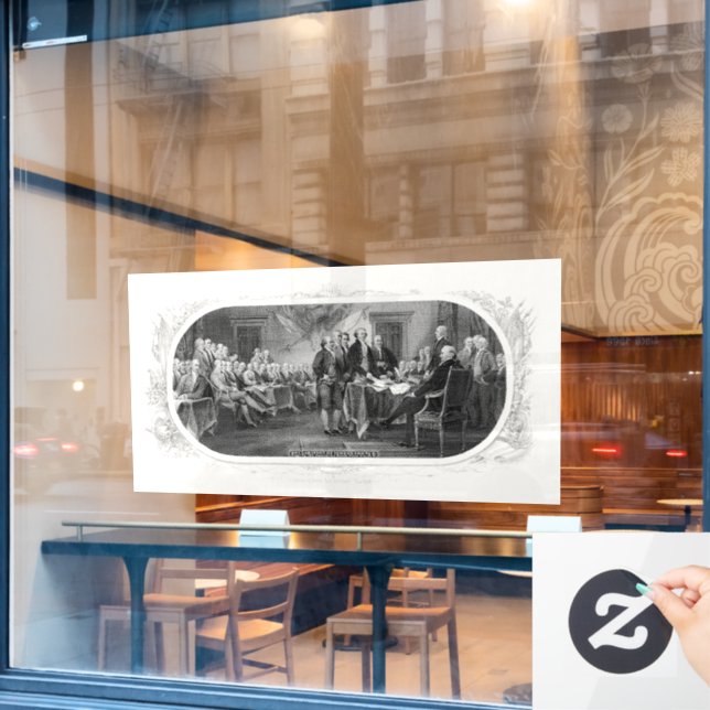 Declaration of Independence: $2 Bill, Etching (Cafe Window)