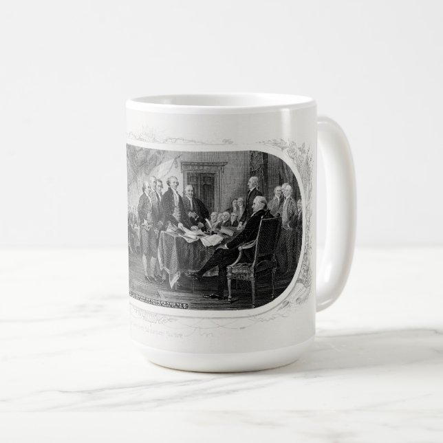 Declaration of Independence: $2 Bill, Etching Coffee Mug (Front Right)
