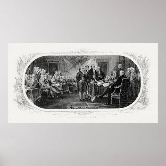 Declaration of Independence: $2 Bill, Etching Poster (Front)