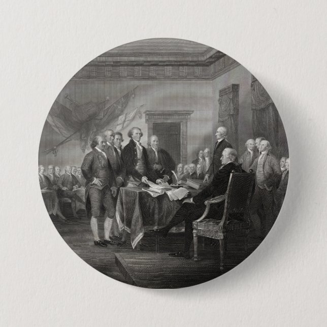 Declaration of Independence 7.5 Cm Round Badge (Front)