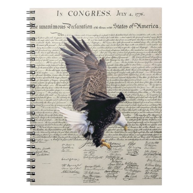 Declaration of Independence Bald Eagle Notebook (Front)