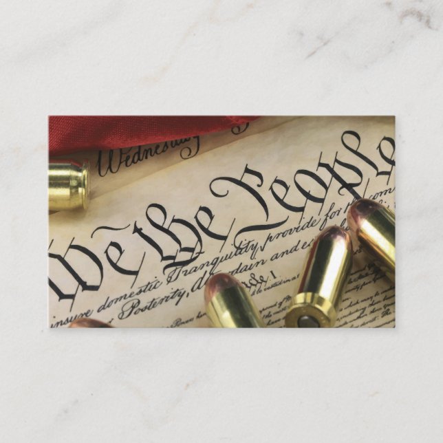 Declaration of Independence  Business Card (Front)