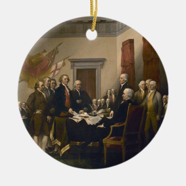 Declaration of Independence by John Trumbull Ceramic Ornament (Front)