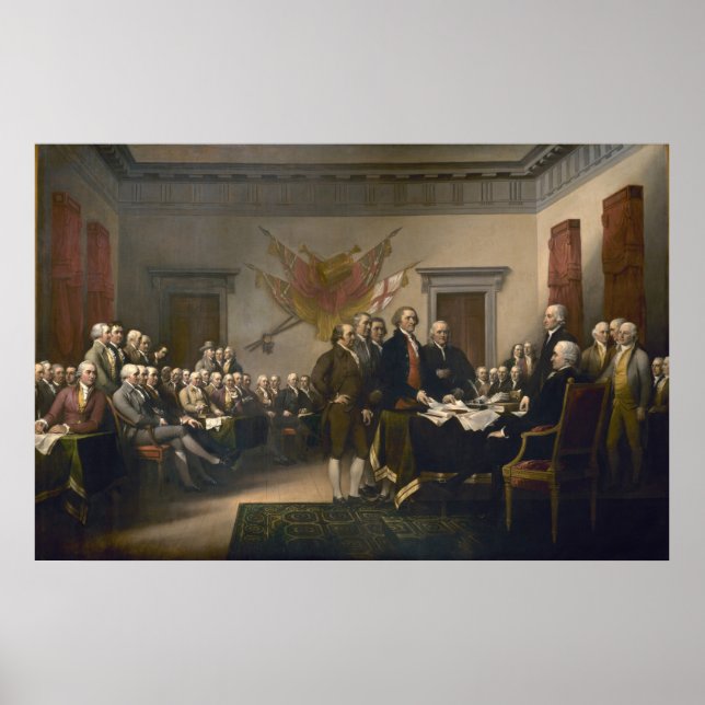 Declaration of Independence by John Trumbull Poster (Front)