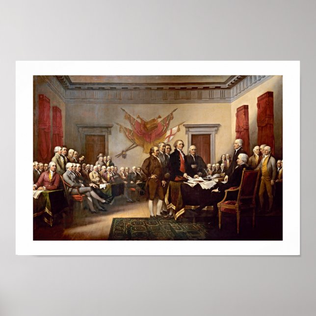 Declaration of Independence by John Trumbull Poster (Front)