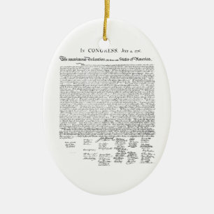 Declaration of Independence Ceramic Tree Decoration