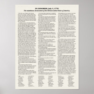 Declaration of Independence. classroom poster