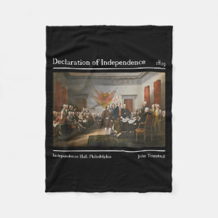 Declaration of Independence Day Anniversary 4th of Fleece Blanket