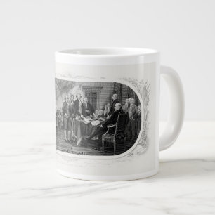Declaration of Independence Engraving Money Large Coffee Mug