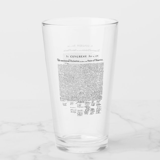 Declaration of Independence Glass (Front)
