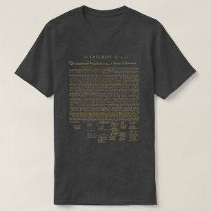 Declaration of Independence Gold T-Shirt