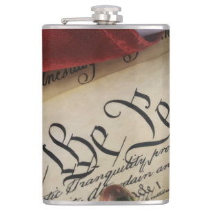 Declaration of Independence Hip Flask
