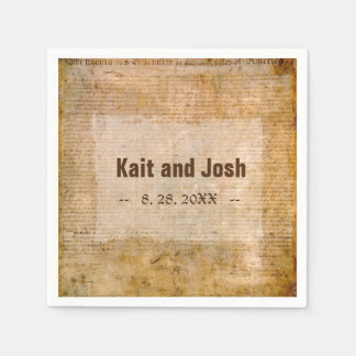 Declaration of Independence 📜 Historical Parchmen Napkin