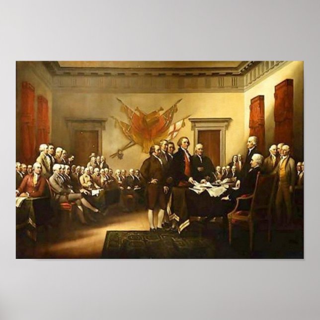 Declaration of Independence John Trumbull Poster (Front)