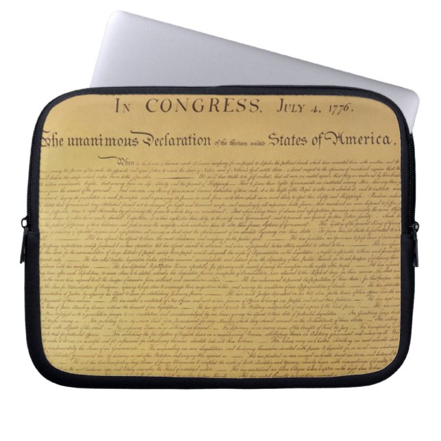 Declaration of Independence Laptop Sleeve (Front)