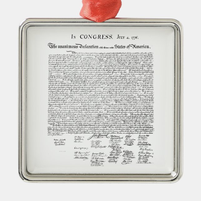 Declaration of Independence Metal Tree Decoration (Front)