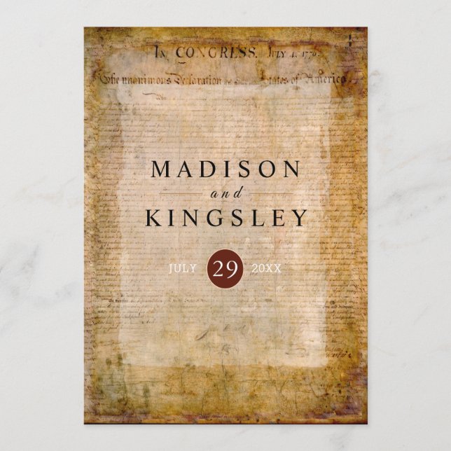 Declaration of Independence 📜 old 1776 Parchment  Program (Front)