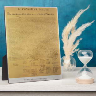 Declaration of Independence Plaque