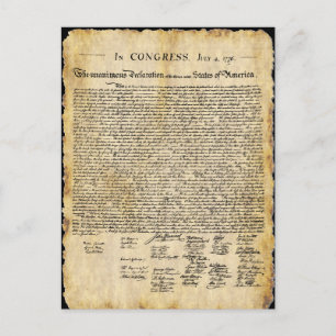 Declaration of Independence Postcard
