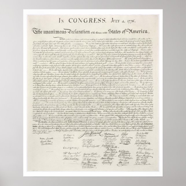 Declaration of Independence Print (Front)