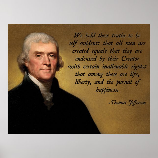 Declaration of Independence Quote Poster (Front)