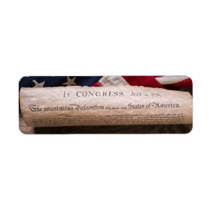 Declaration of Independence Return Address Label
