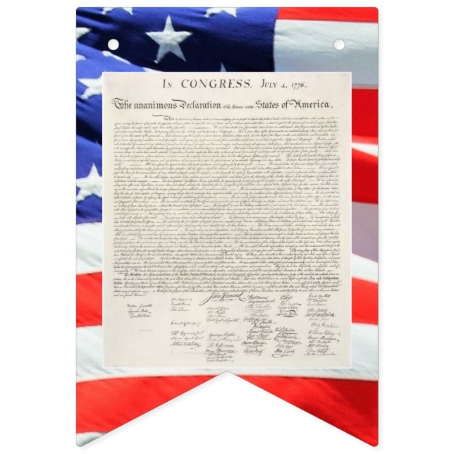 Declaration of Independence Text American Flag (First Flag)