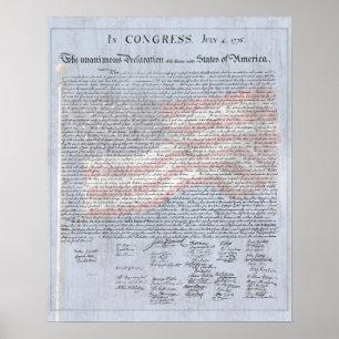 Declaration of Independence US History Classroom Poster