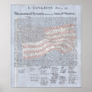 Declaration of Independence US History Classroom Poster