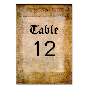 Declaration of Independence 📜 USA Parchment Table Number