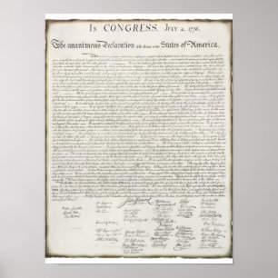 Declaration of Independence with Signatures Poster