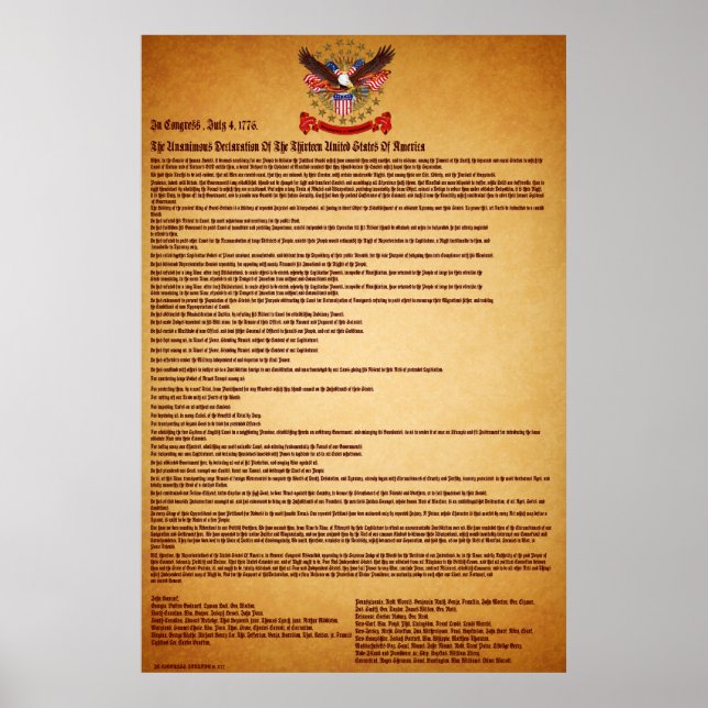 Declaration of IndependenceV-1-Style-1 Poster (Front)
