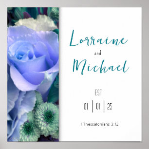 Declaration of Love Tealand Lavender Rose Poster