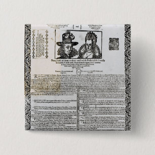 Declaration of the marriage of Frederick V 15 Cm Square Badge