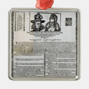 Declaration of the marriage of Frederick V Metal Ornament