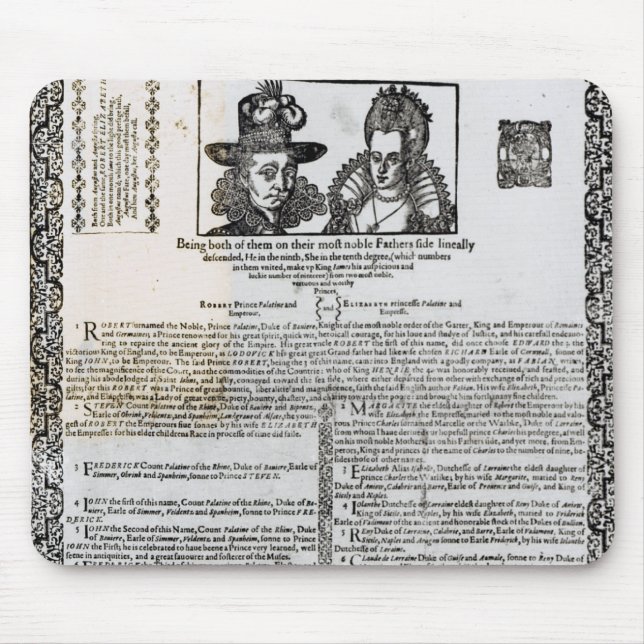 Declaration of the marriage of Frederick V Mouse Pad (Front)
