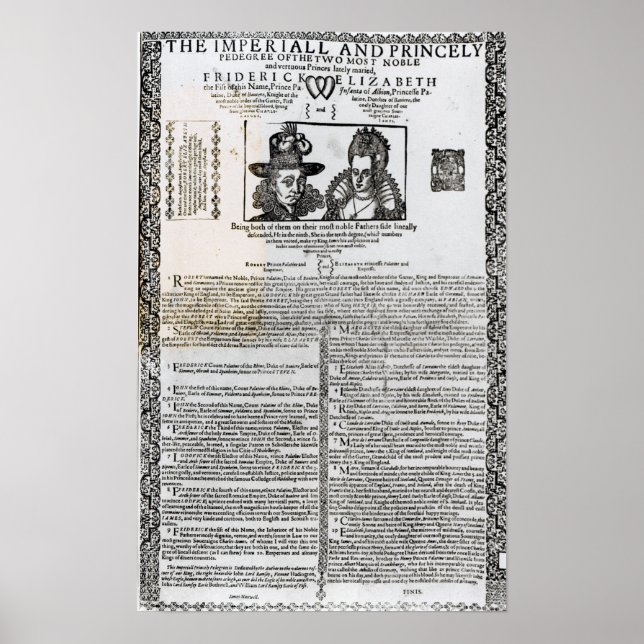 Declaration of the marriage of Frederick V Poster (Front)